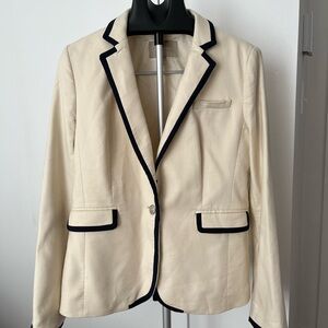 Banana Republic Cream Blazer with Black Accents